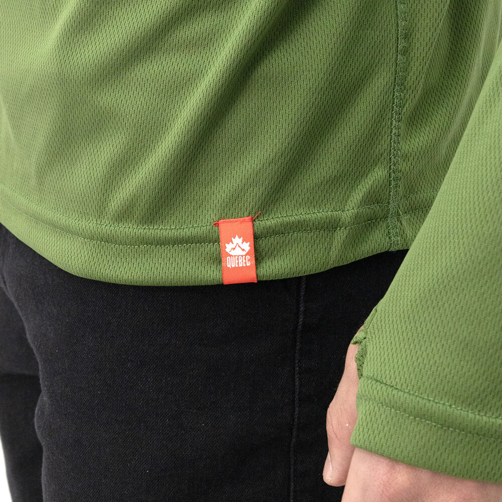 Polera Quebec Half-zip Verde Oliva Hombre image number 4.0